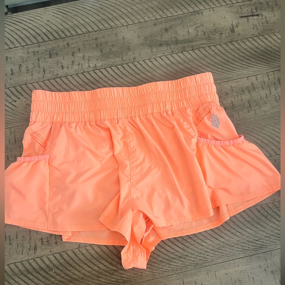 Free People Orange Athletic Shorts